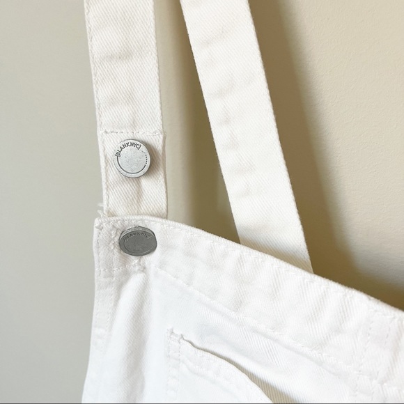 BLANKNYC White Raw Hem Denim Shortalls Lightbox White 30 10 NWT - Picture 6 of 16